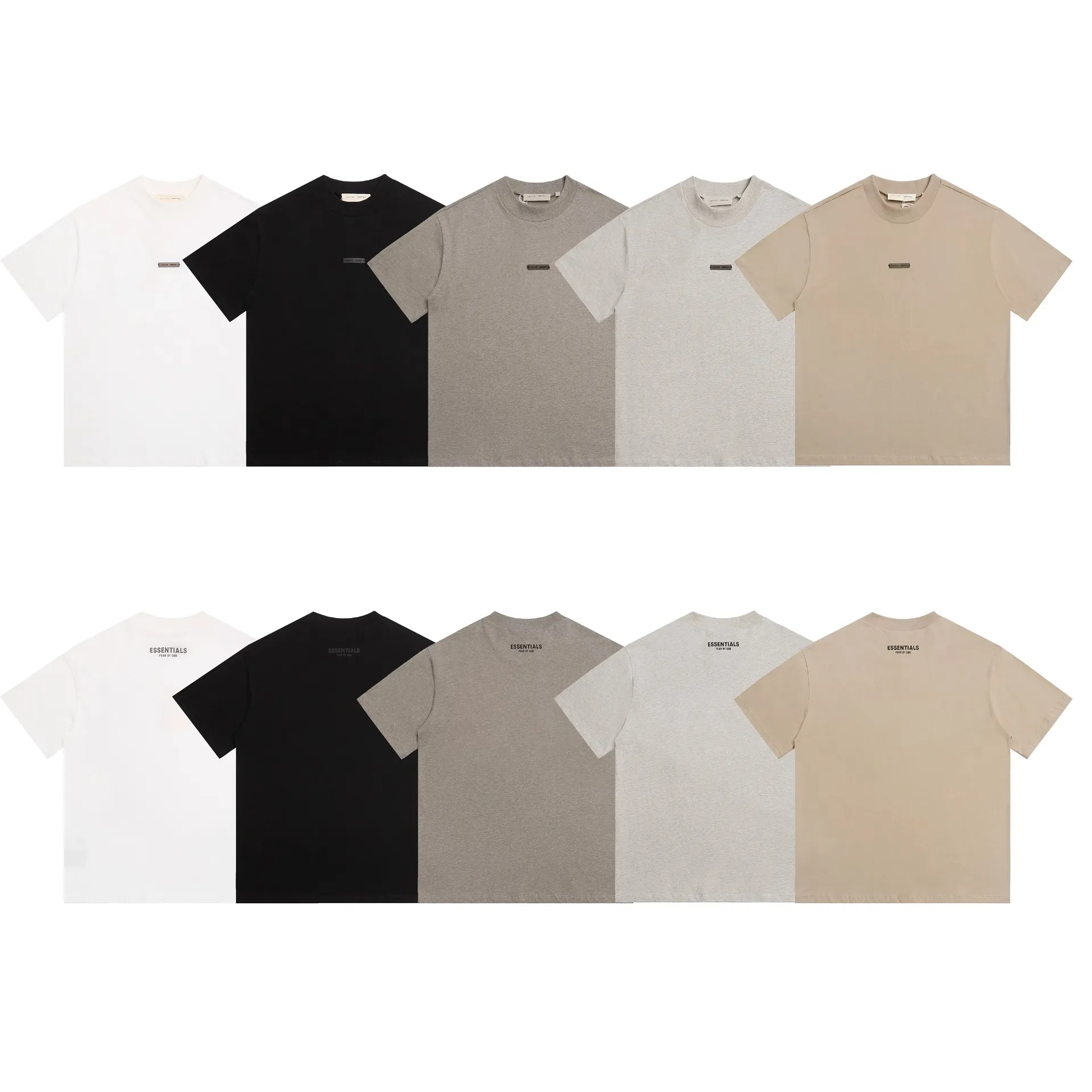 Essentials Fear of God T ：E 2398# ：Black White Brown Sizes：S M L XL